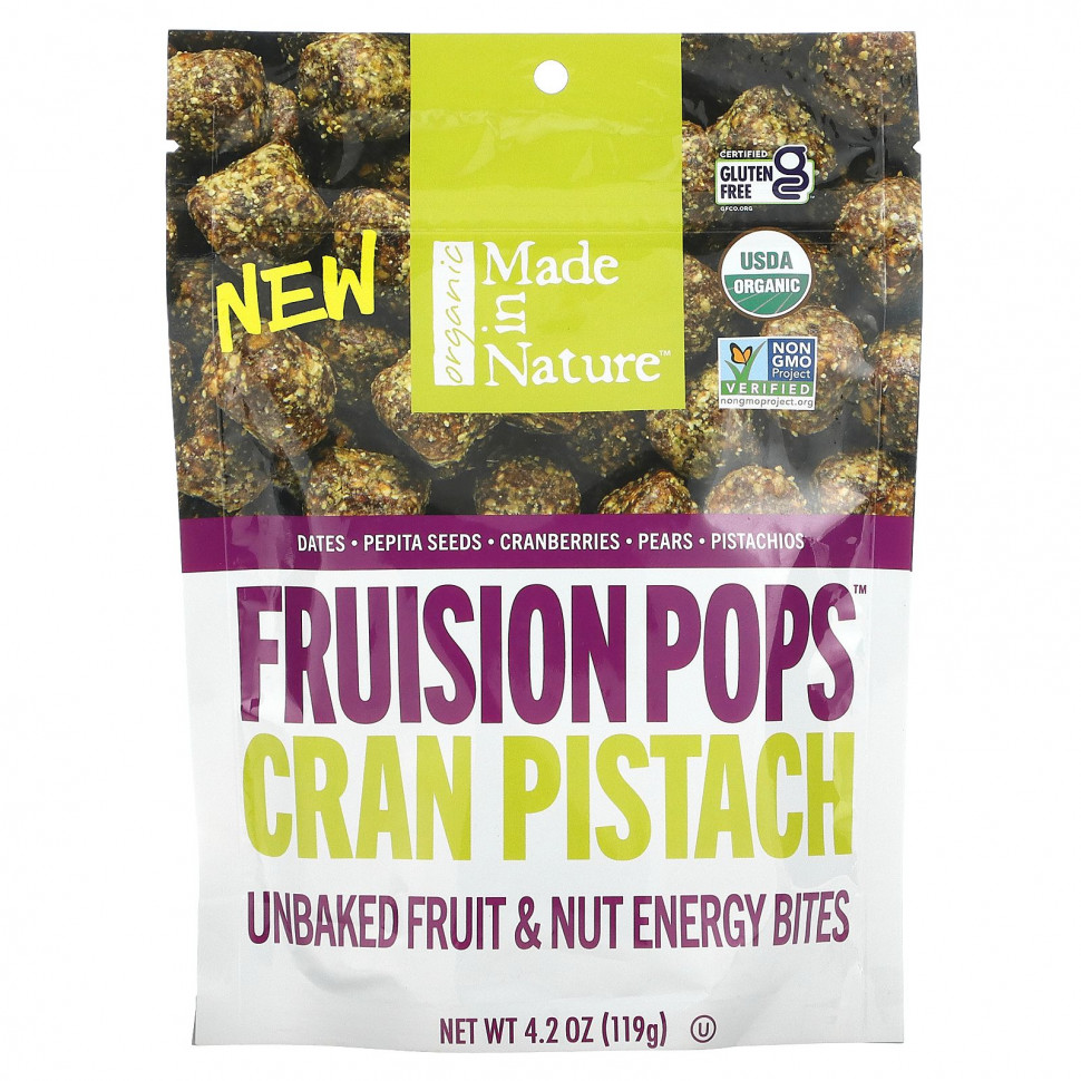 Made in Nature, Organic Fruision Pops, Cran Pistach,   ,  , 119 , 4,2 )  950