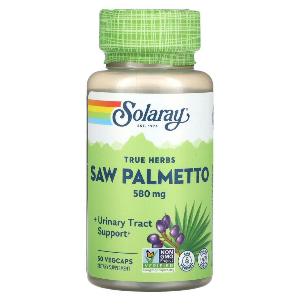 Solaray, True Herbs Saw Palmetto, 580 , 50    1480