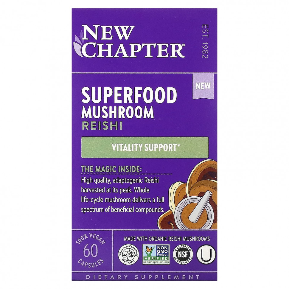 New Chapter, Superfood Mushroom, , 60    5010