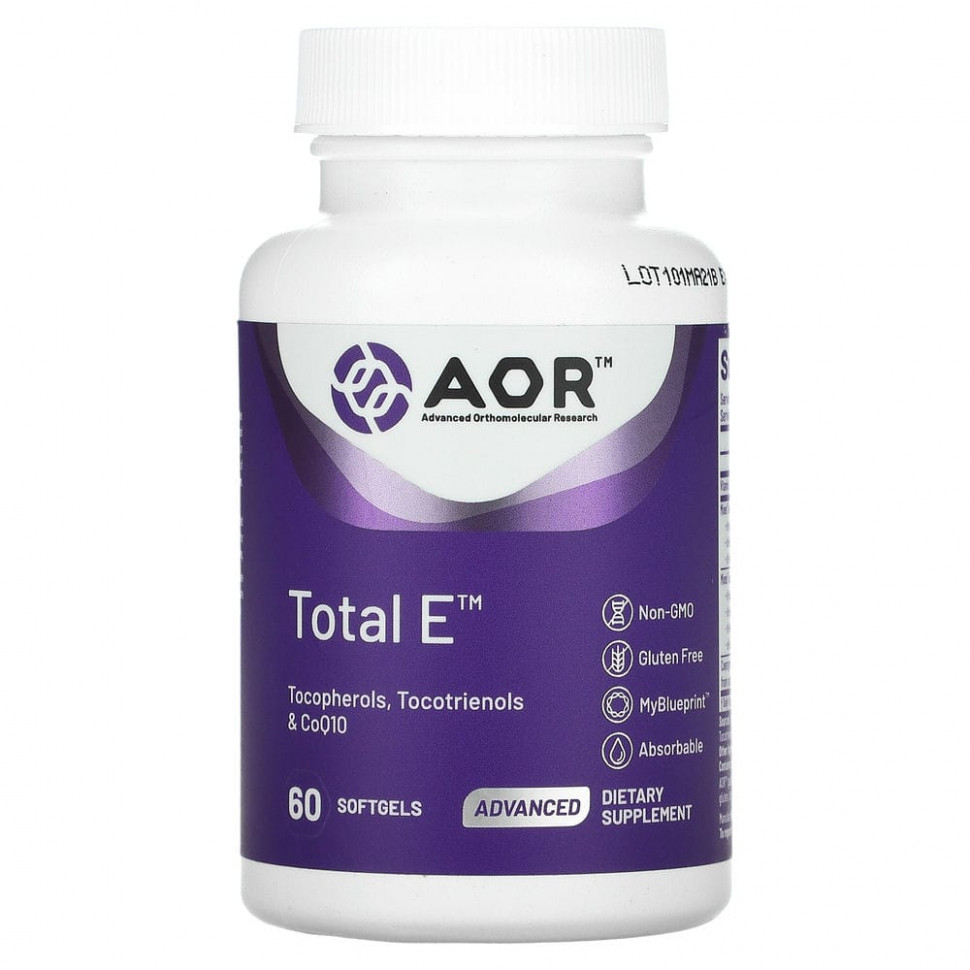 Advanced Orthomolecular Research AOR, Total E,    , 60    6400