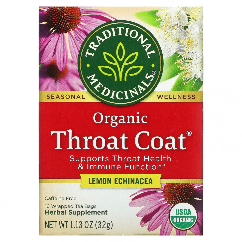 Traditional Medicinals, Organic Throat Coat,  ,  , 16    , 32  (1,13 )  1150