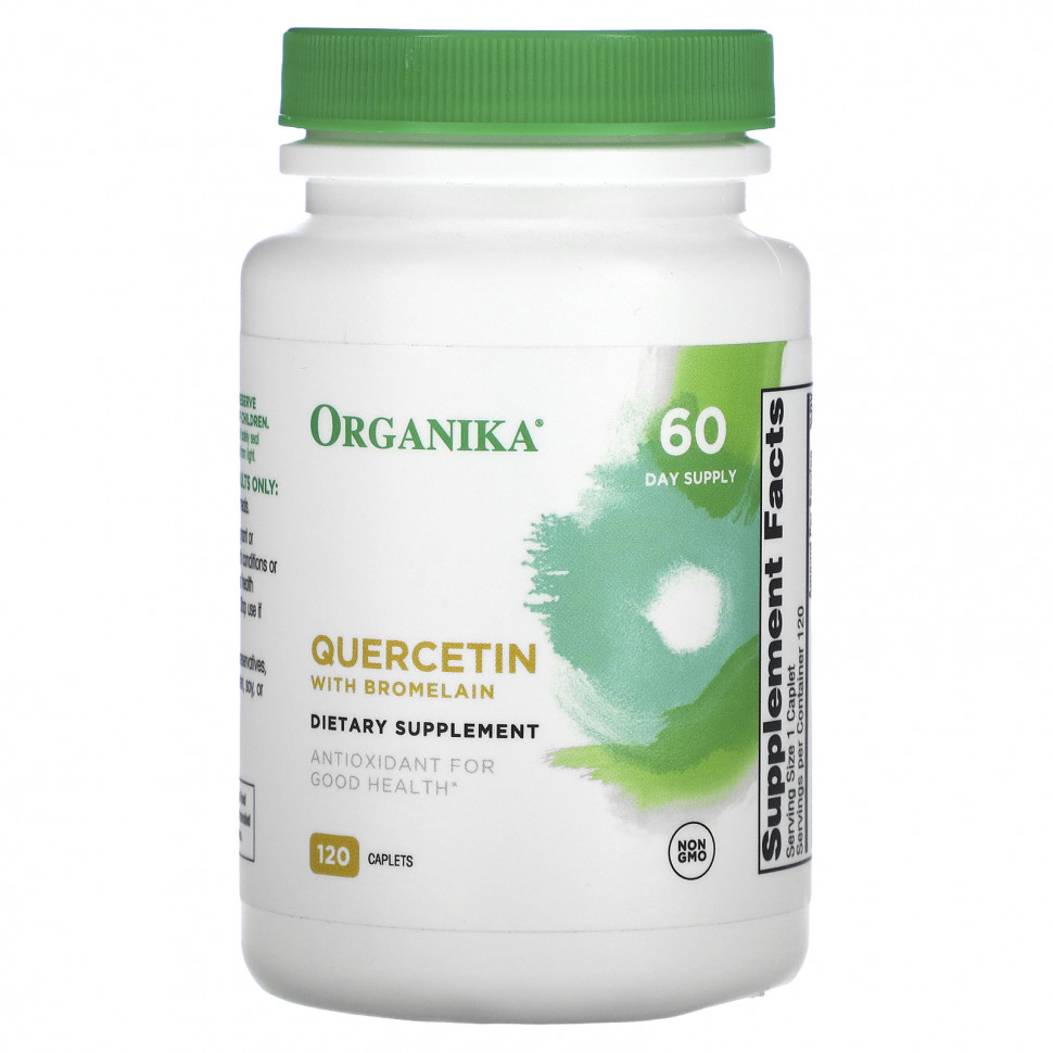 Organika, Quercetin with Bromelain, 120 Caplets  4750