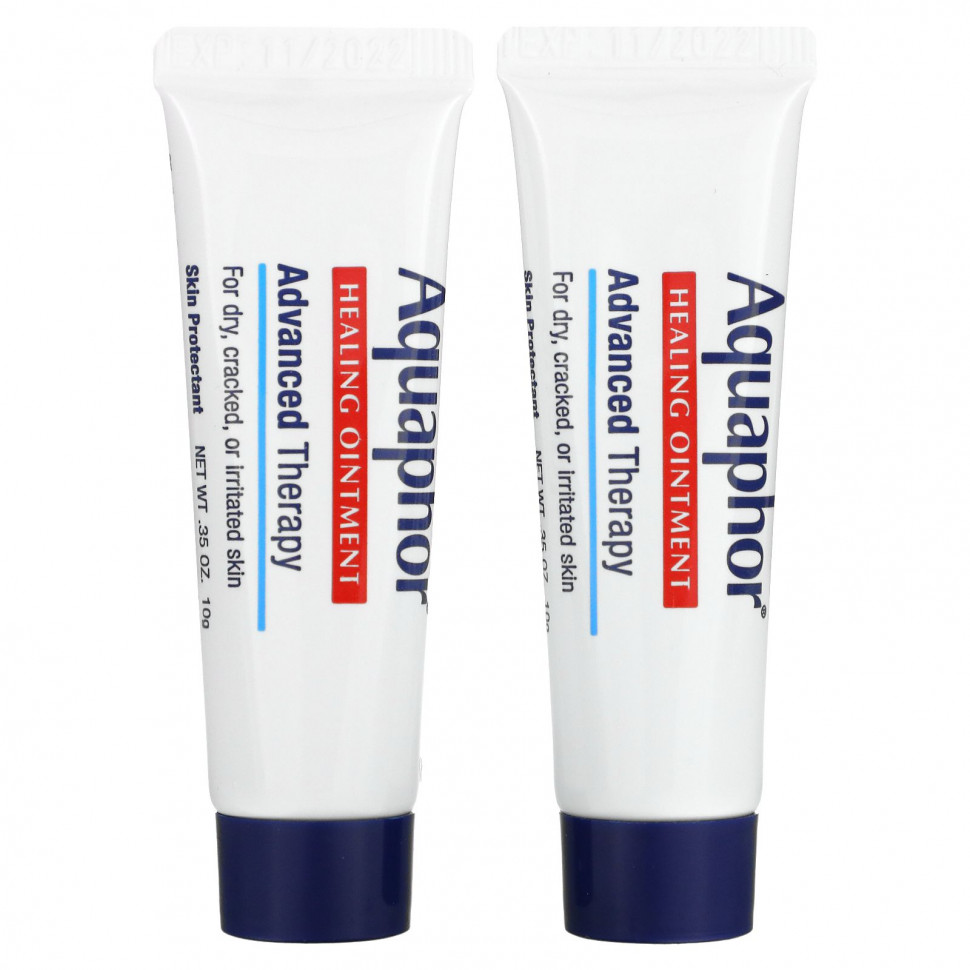 Aquaphor, Healing Ointment, Advanced Therapy, 2 Tubes, 0.35 oz (10 g) Each  1510