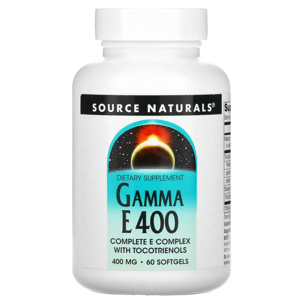 Source Naturals,  Gamma E 400  , 400 , 60    4990