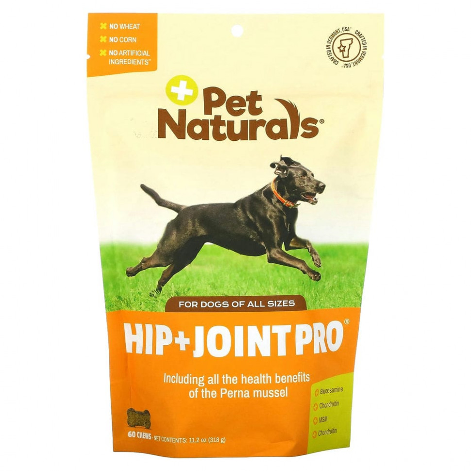 Pet Naturals of Vermont, Hip + Joint Max, For Dogs, 60 Chews, 11.2 oz (318 g)  4760