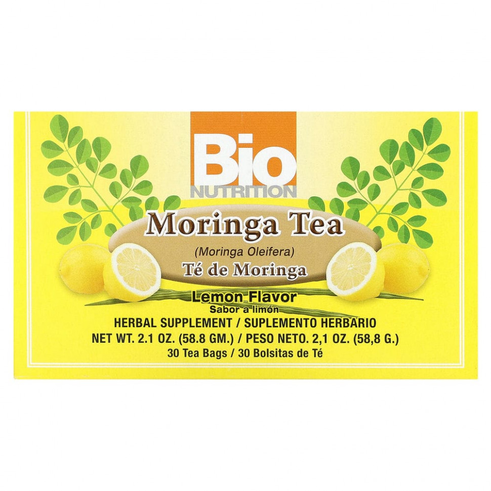 Bio Nutrition, Moringa Tea, ,  , 30  , 58,8  (2,1 )  2130