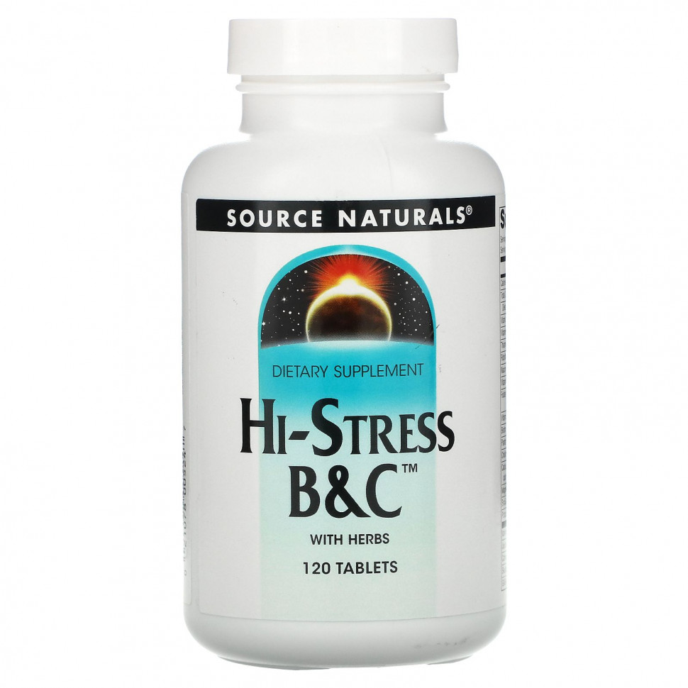 Source Naturals, Hi-Stress B&C,  B  C  , 120   3810