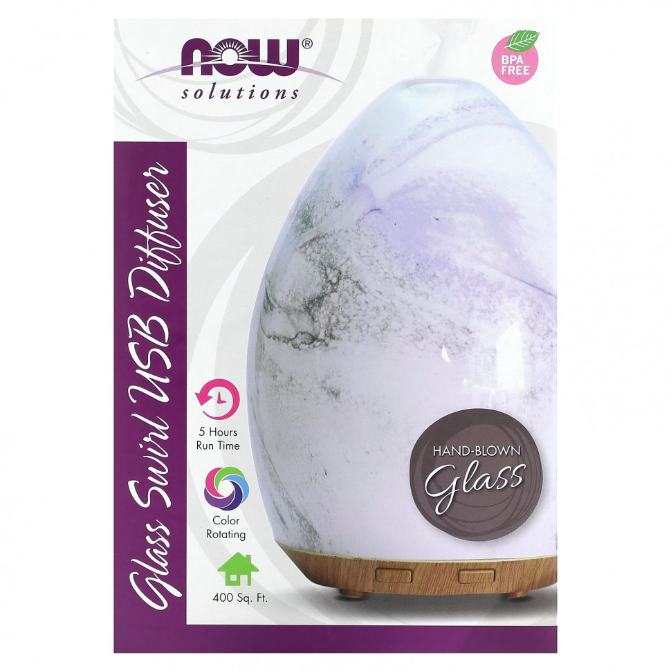 NOW Foods, Solutions, Glass Swirl USB,  , 1   7730