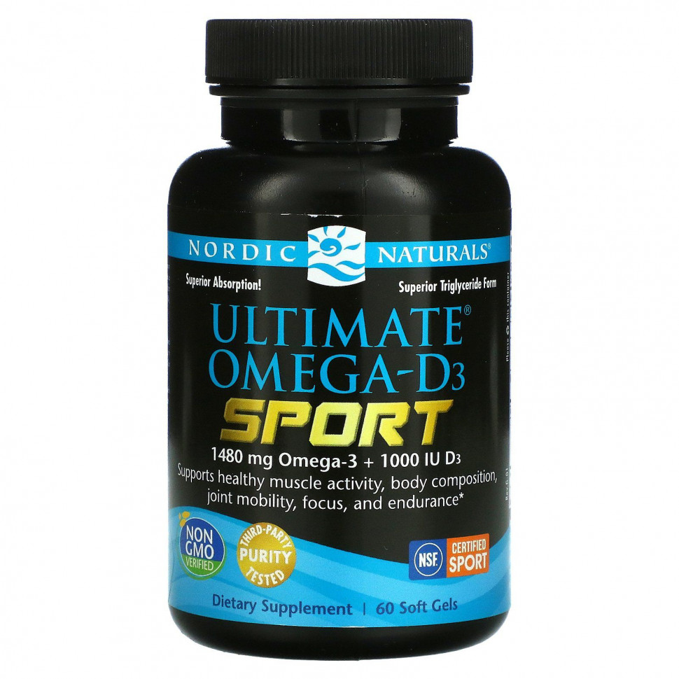 Nordic Naturals, Ultimate -D3, Sport, 60   5040