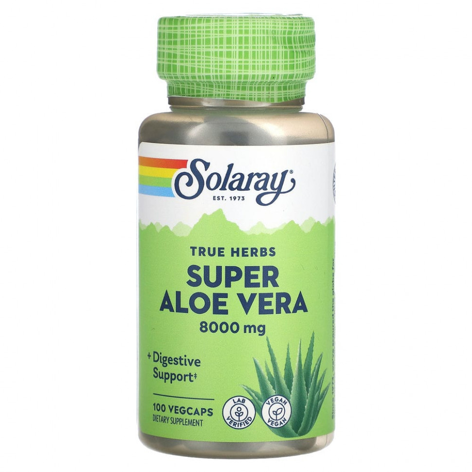 Solaray, True Herbs Super Aloe Vera, 8000 , 100    2300