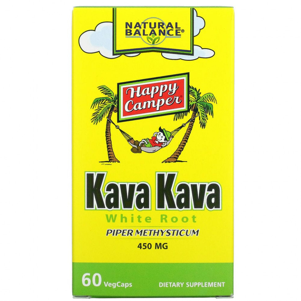Natural Balance, Kava Kava White Root, 450 mg, 60 VegCaps  1770