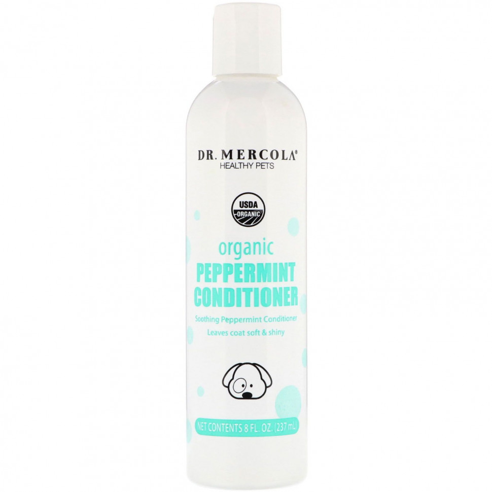 Dr. Mercola, Healthy Pets, Organic Peppermint Conditioner for Dogs, 8 fl oz (237 ml)  4600