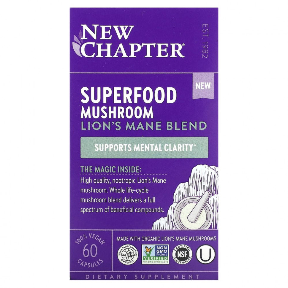 New Chapter, Superfood Mushroom,   , 60    5000