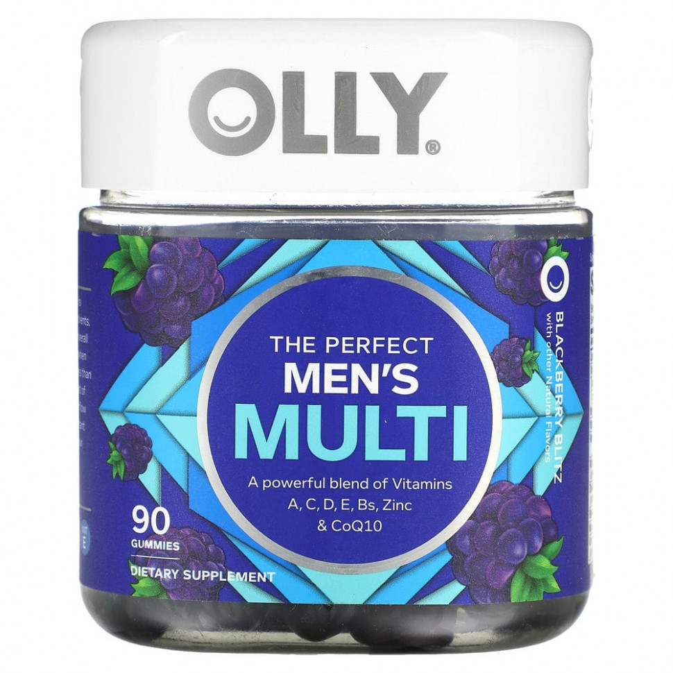 OLLY, The Perfect Men's Multi, Blackberry Blitz, 90    3280