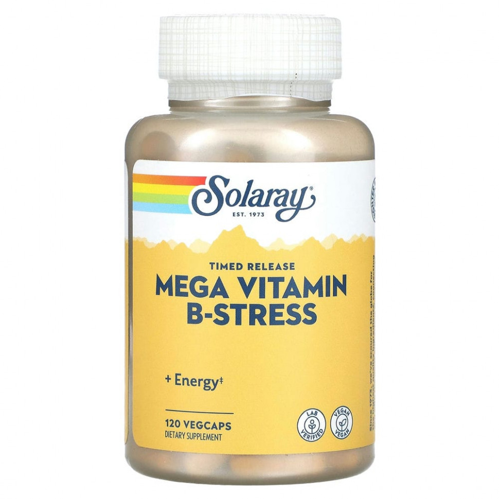Solaray, Mega B-Stress, 120           2910