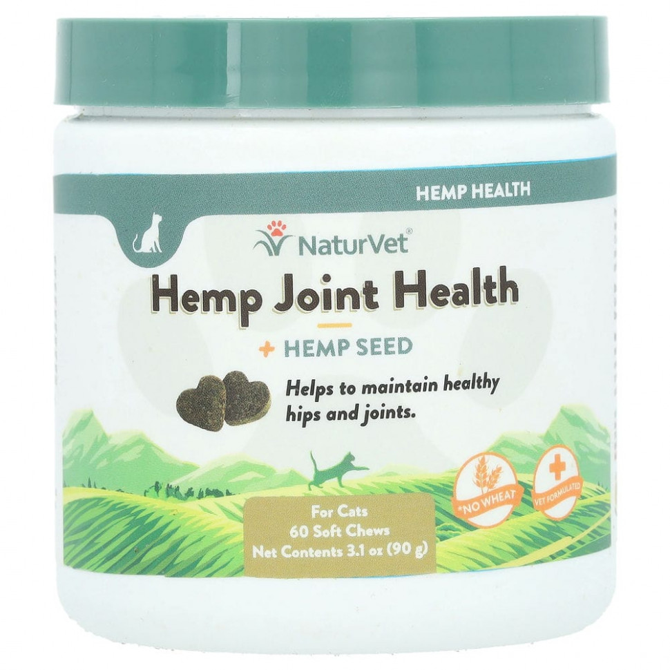 NaturVet, Hemp Joint Health Plus Hemp Seed,  , 60  , 90  (3 )  1730