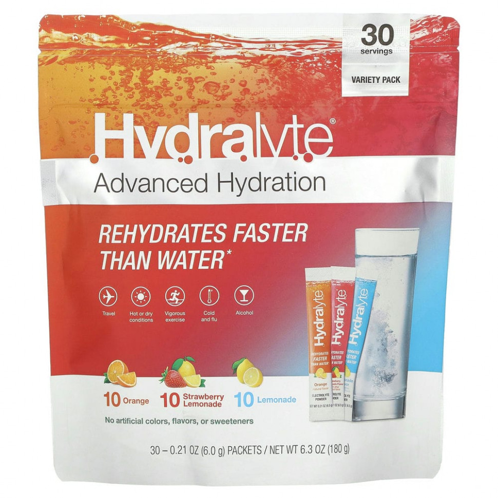 Hydralyte, Advanced Hydration, Variety Pack, ,  , , 30   6  (0,21 )  5700