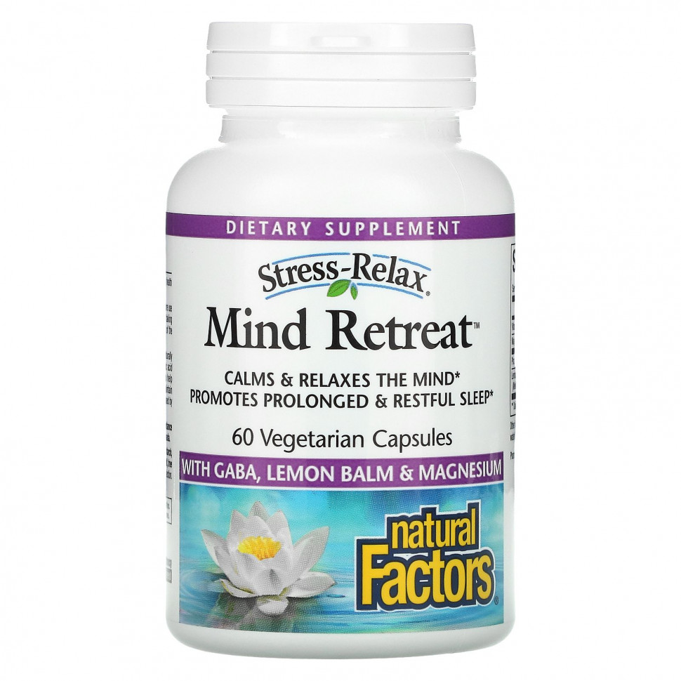 Natural Factors, Stress-Relax, Mind Retreat, 60    3180