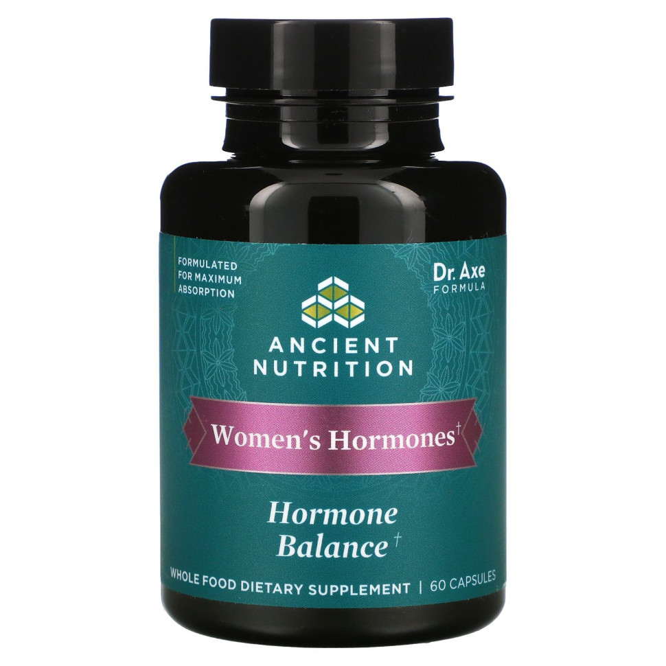 Dr. Axe / Ancient Nutrition, Women's Hormones, Hormone Balance, 60   4760