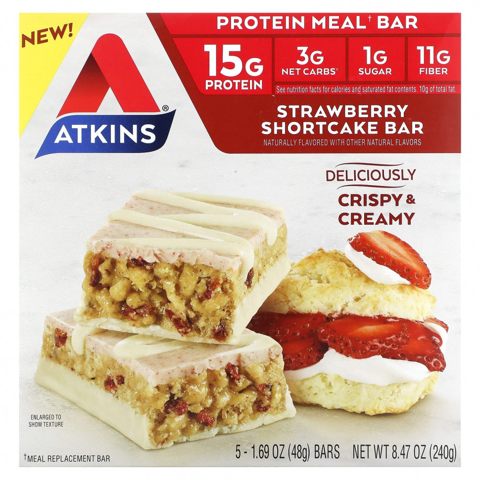  IHerb () Atkins, Protein Meal Bar,    , 5 , 48  (1,69 ), ,    2550 