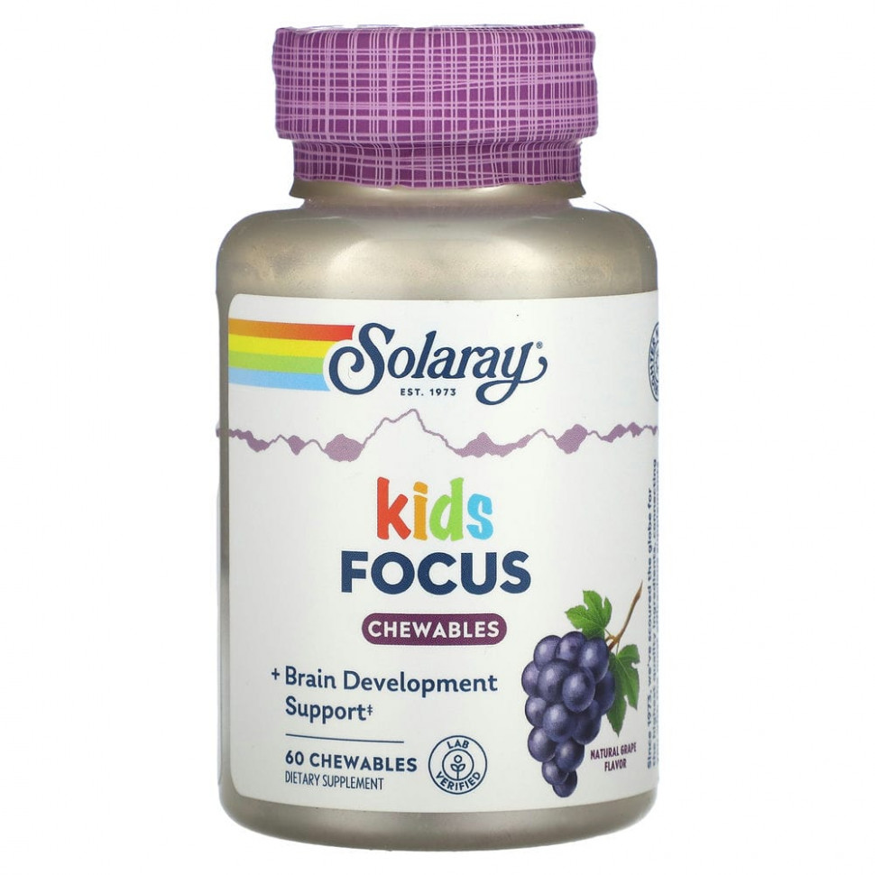 Solaray, Kids, Focus For Children,  , 60    2540