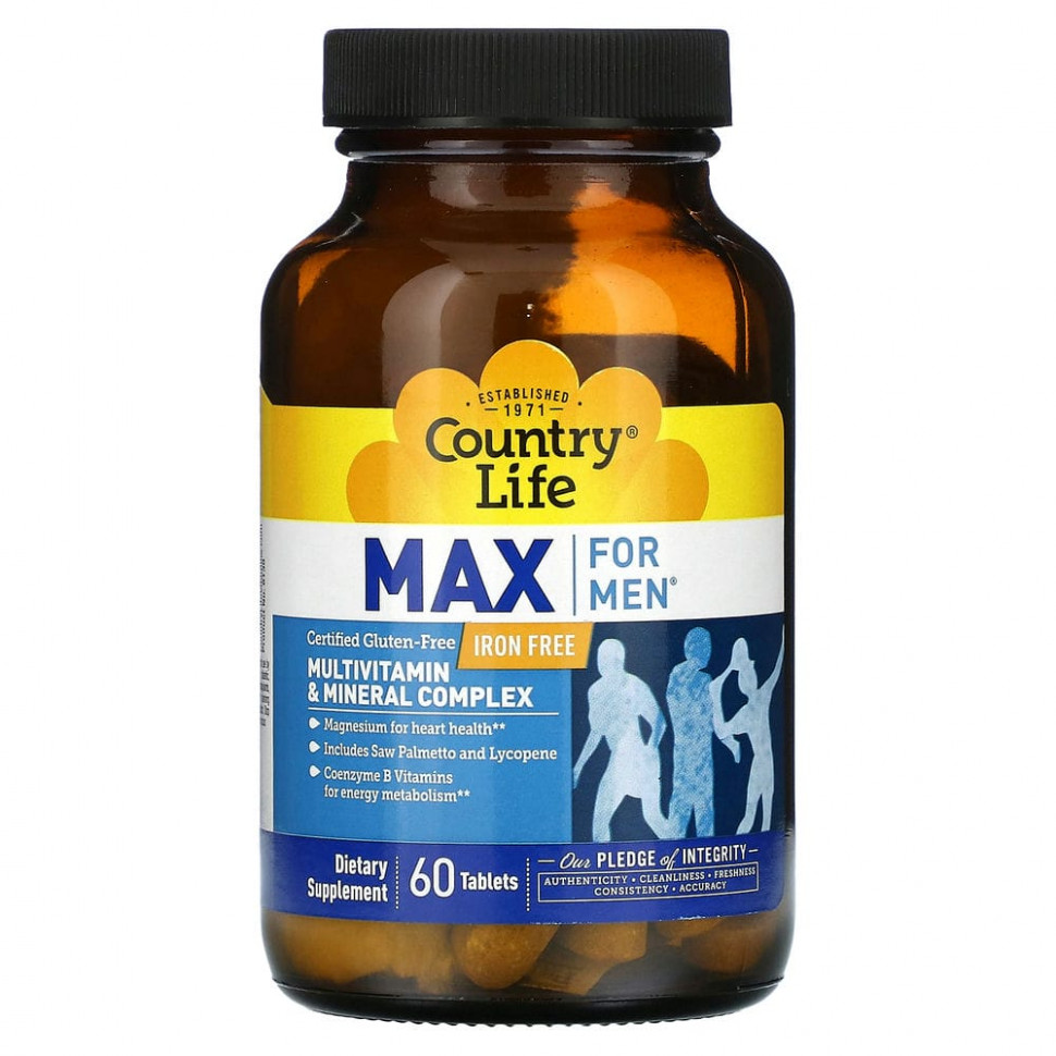  IHerb () Country Life, Max for Men,    ,  , 60 , ,    3900 