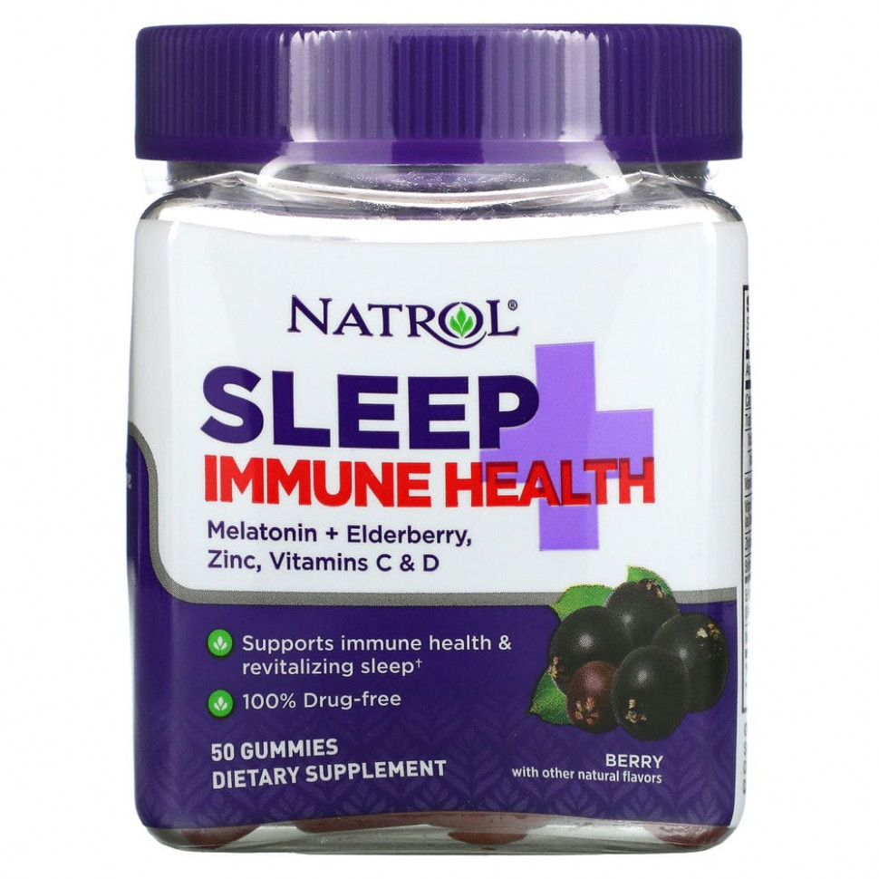 Natrol, Sleep + Immune Health, Berry, 50    3790