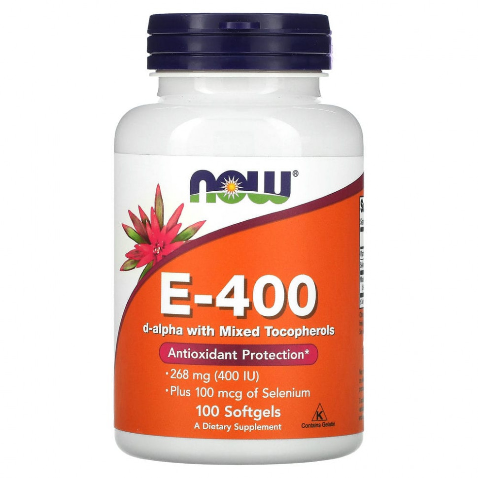 NOW Foods, E-400 D-   , 268  (400 ), 100    3060