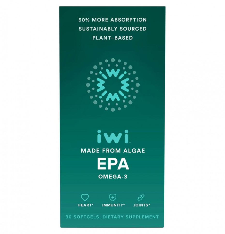 iWi, Omega-3 EPA, Algae-Based, 30 Softgels  6960