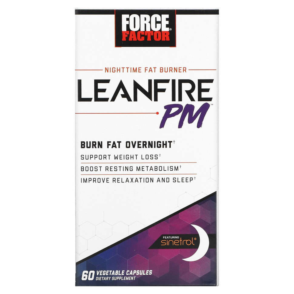 Force Factor, Nighttime Fat Burner, Leanfire PM, 60    2930