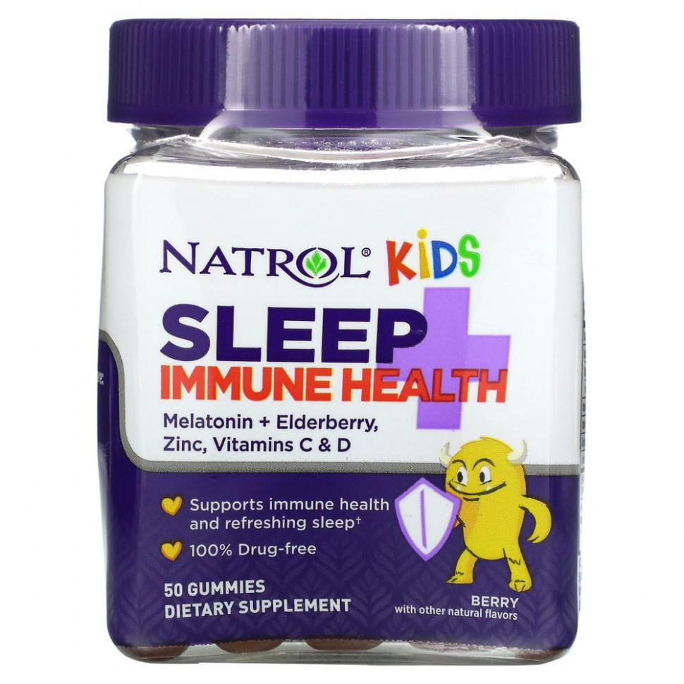 Natrol, Kids, Sleep + Immune Health, Berry, 50    3790