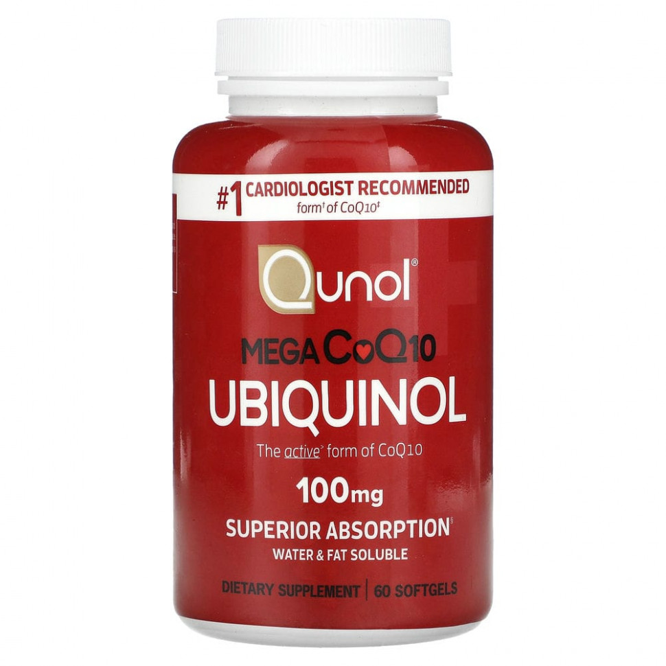 Qunol, Ubiquinol, Mega CoQ10, 100 , 60     4620