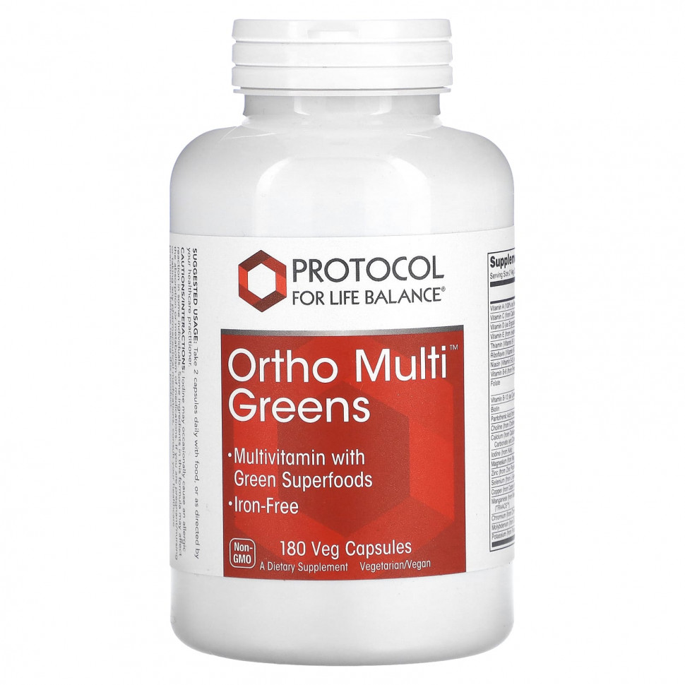 Protocol for Life Balance, Ortho Multi Greens, 180    4930