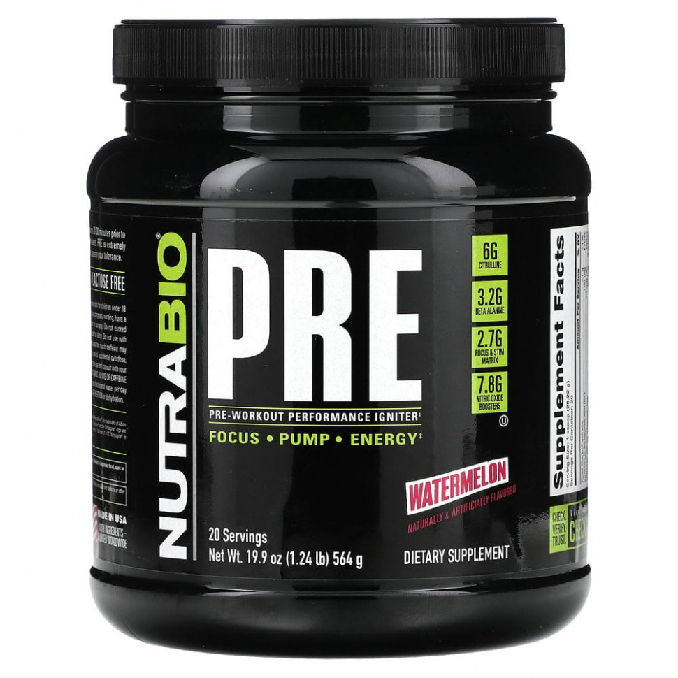 Nutrabio Labs, Pre-Workout Performance Igniter, , 564  (1,24 )  7390