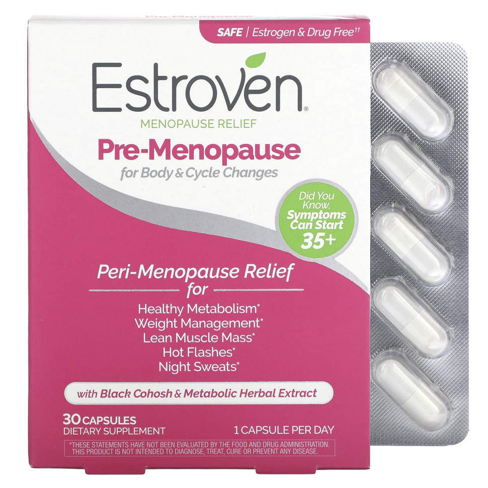 Estroven, Menopause Relief, Pre-Menopause, 30   4640