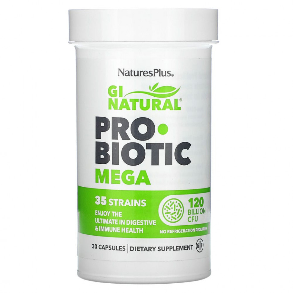 NaturesPlus, GI Natural Probiotic Mega, , 120  , 30   6600