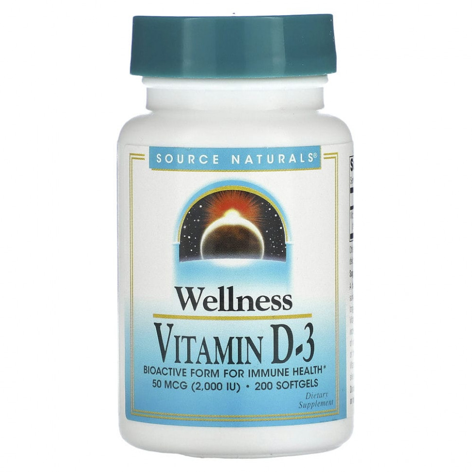 Source Naturals, Wellness,  D3, 50  (2000 ), 200    2280