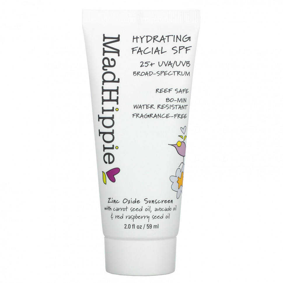 Mad Hippie, Hydrating Facial SPF 25+, Fragrance Free, 2 fl oz (59 ml)  4280