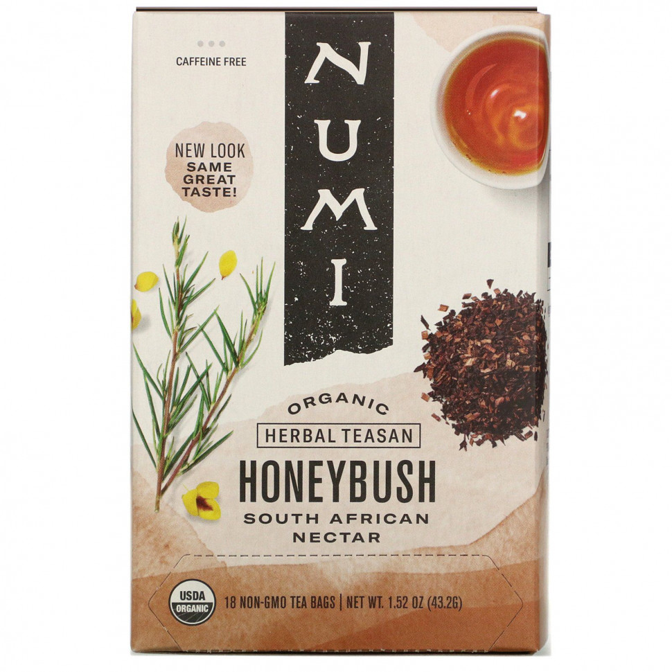 Numi Tea, Organic Herbal Teasan, Honeybush,  , 18  , 43,2  (1,52 )  1350