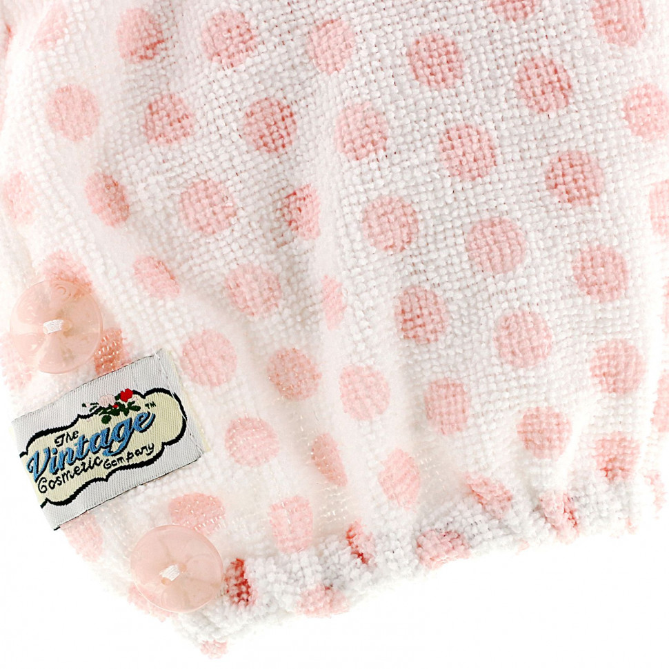 The Vintage Cosmetic Co., Hair Turban, Pink Polka Dot, 1 Count  1860