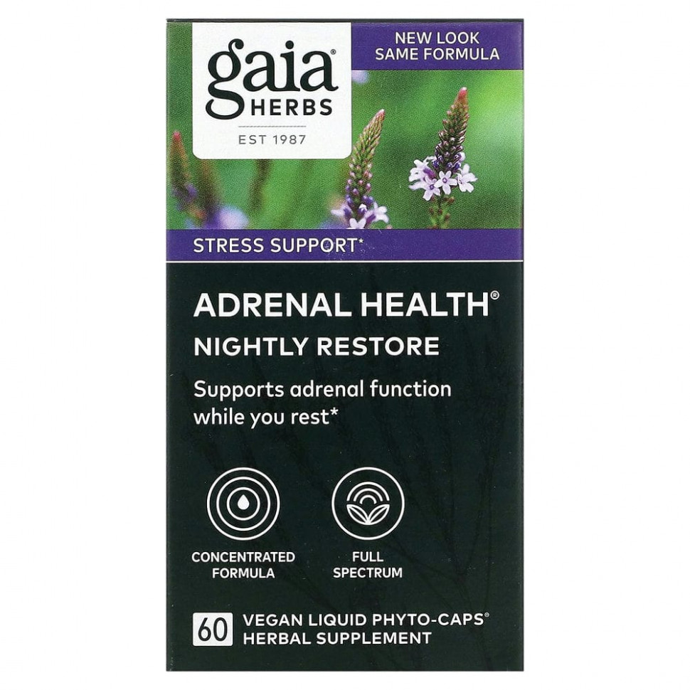 Gaia Herbs, Adrenal Health,  , 60   Phyto-Caps  4720