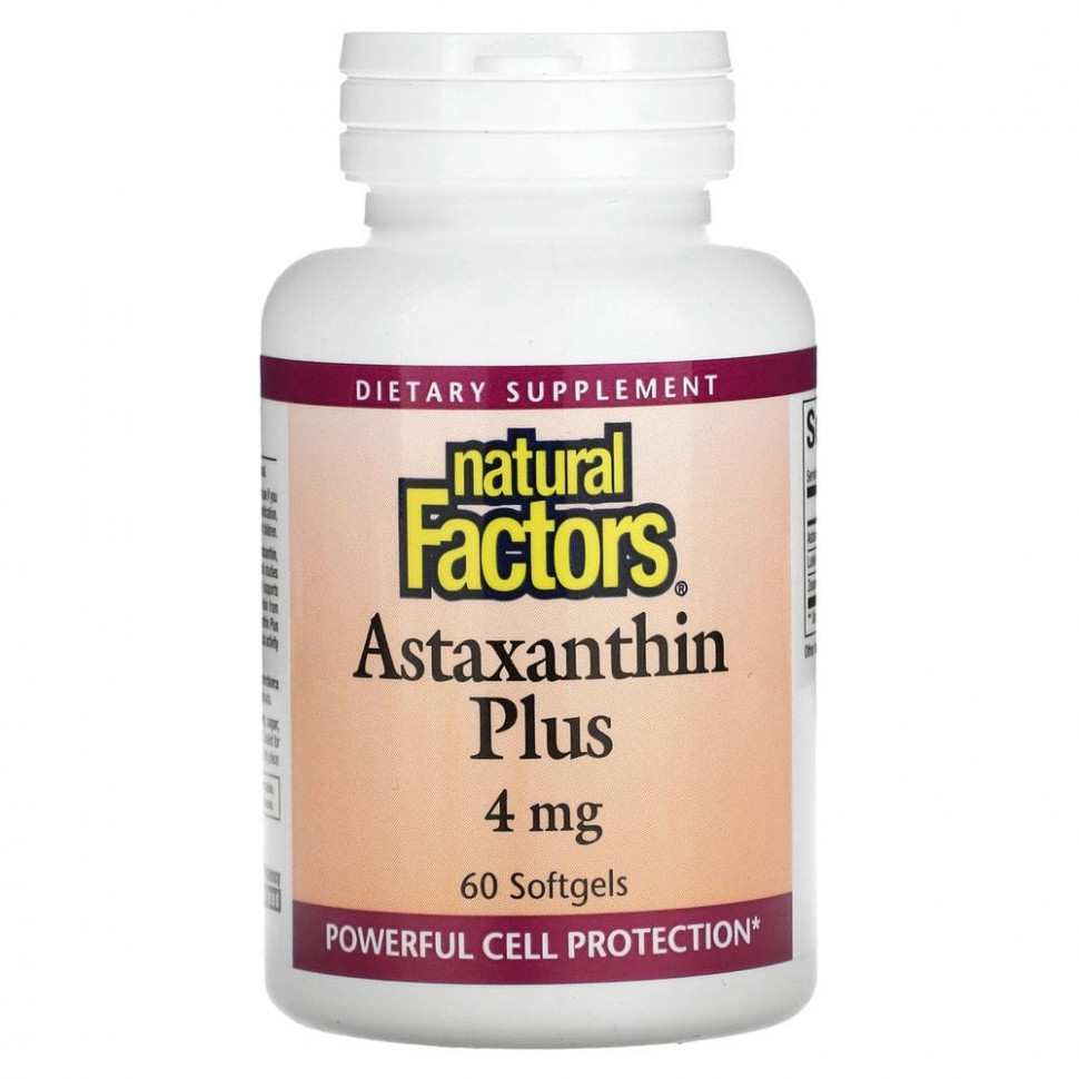 Natural Factors, Astaxanthin Plus, , 4 , 60   2920