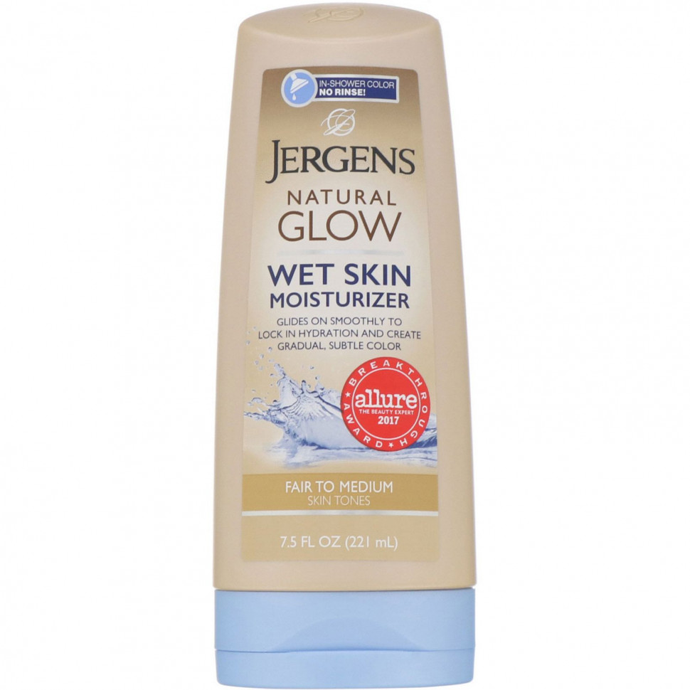 Jergens,   Natural Glow     , Wet Skin Moisturizer,  Fair to Medium (221 )  3220