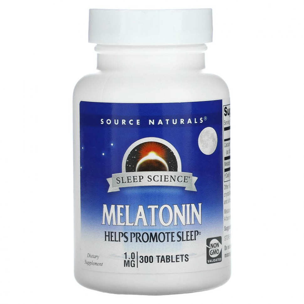 Source Naturals, Sleep Science, Melatonin, 1.0 mg, 300 Tablets  3430