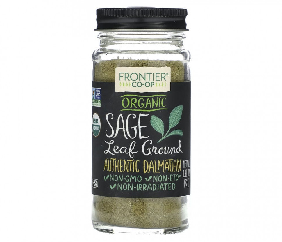 Frontier Co-op, Organic Sage Leaf Ground, 0.8 oz (22 g)  1170