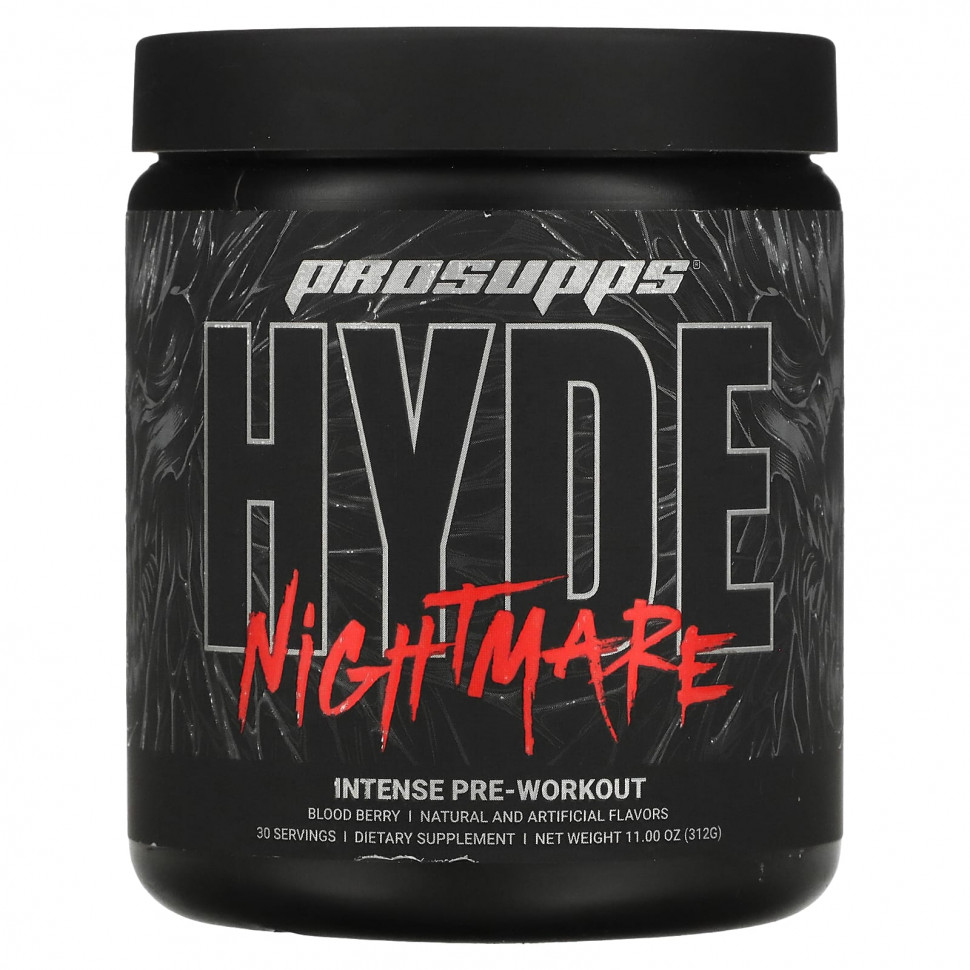 ProSupps, Hyde Nightmare, Intense Pre-Workout, Blood Berry, 11 oz (312 g)  7790