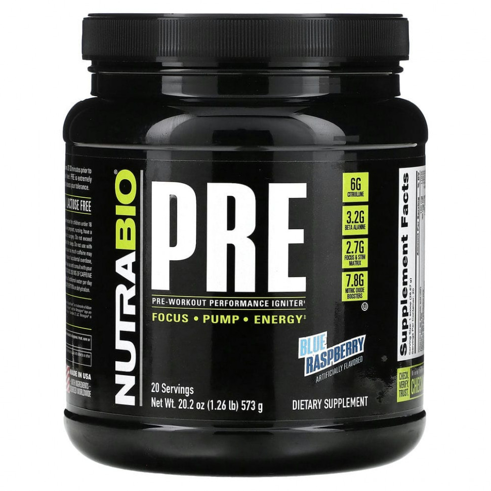 Nutrabio Labs, Pre-Workout Performance Igniter,   , 573  (1,26 )  7410