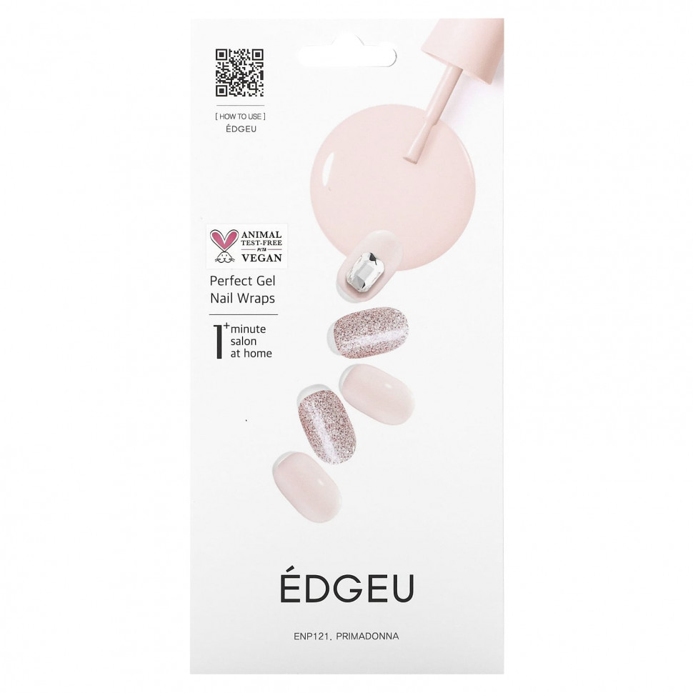 Edgeu, Perfect Gel Nail Wraps, ENP 121, Primadonna,   16   2060