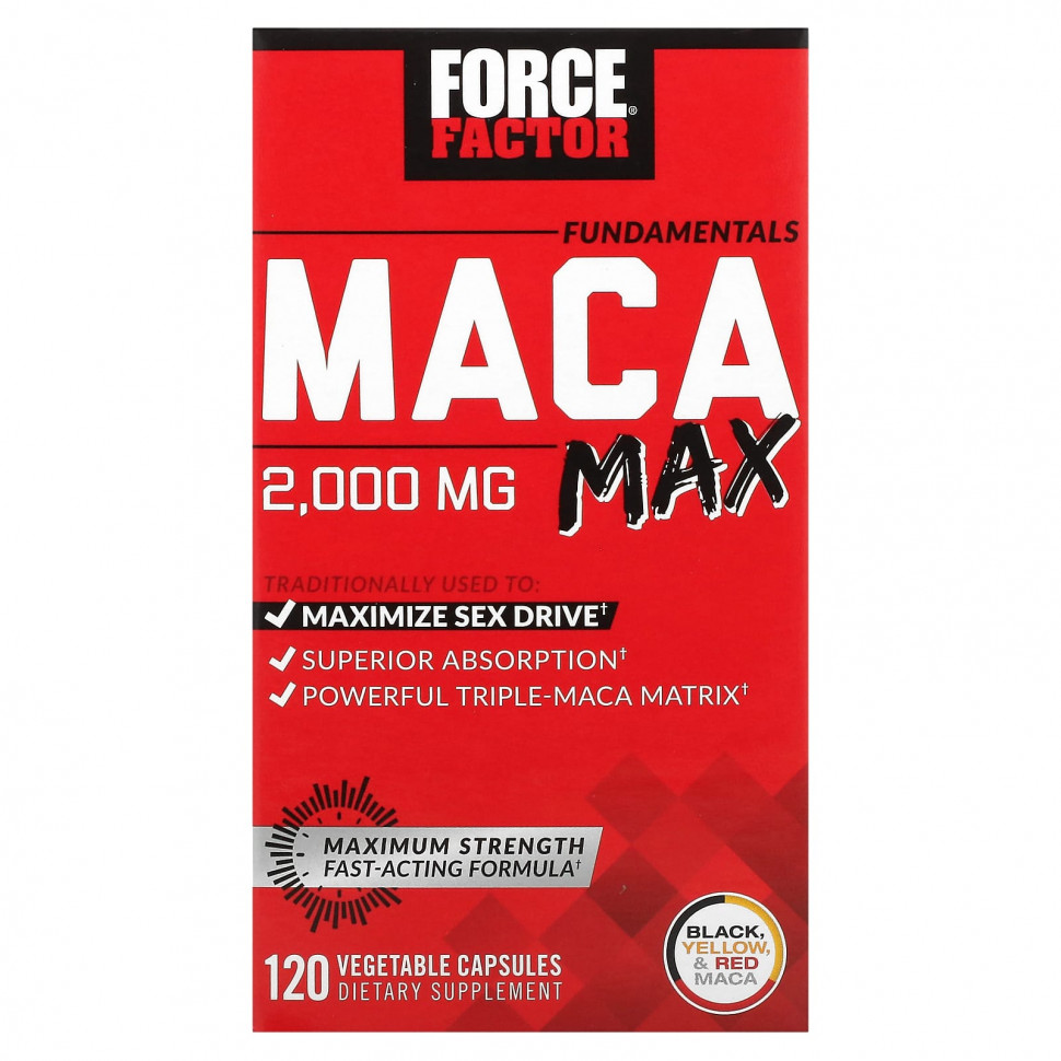 Force Factor, Fundamentals, Maca Max, 500 , 120    4010