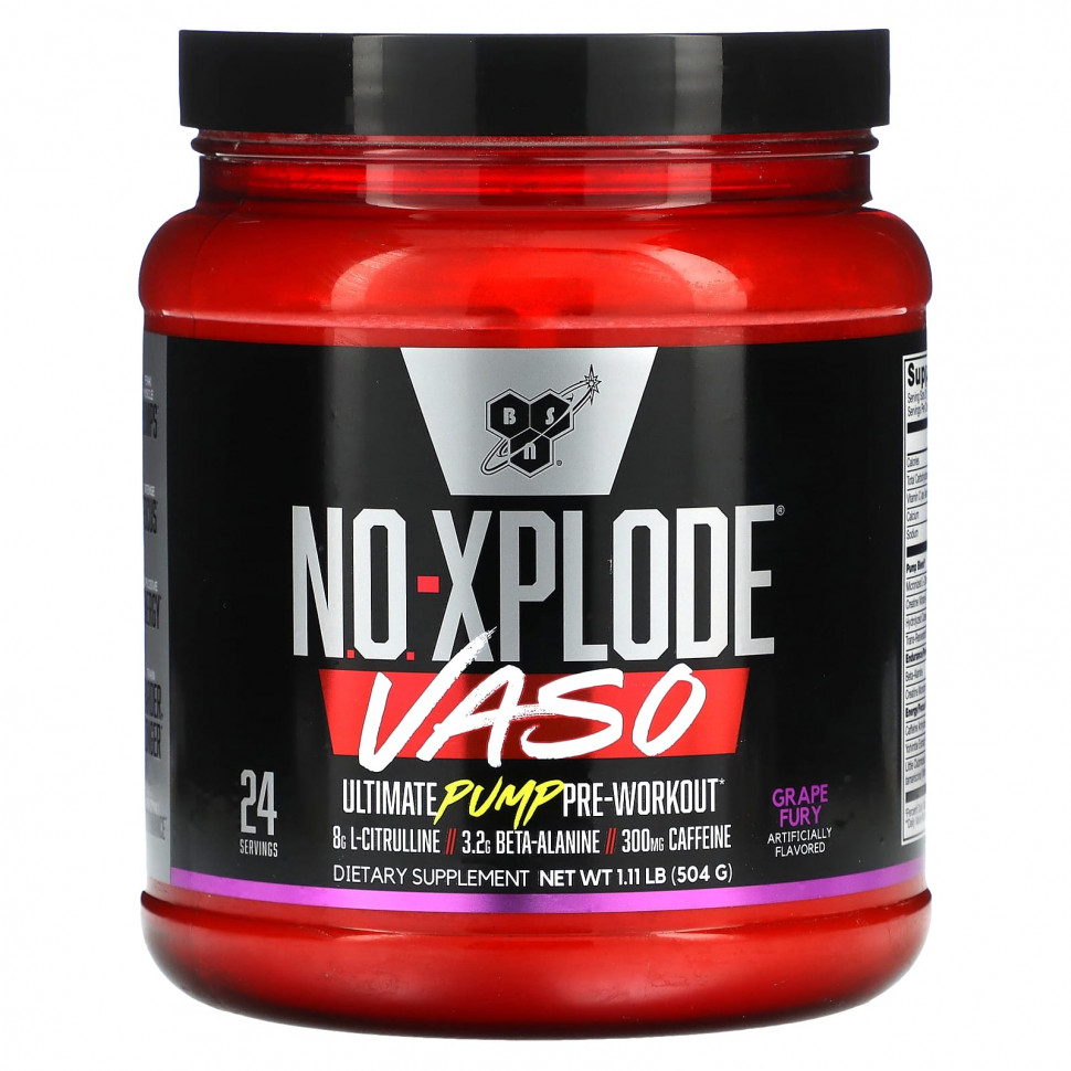 BSN, No-Xplode VASO, Ultimate Pump  , Grape Fury, 504  (1,11 )  8980